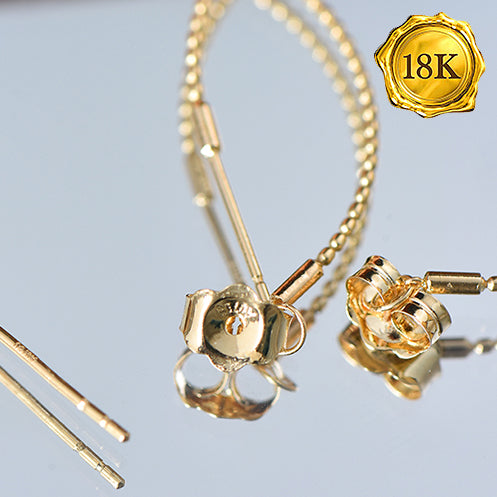 JLUXS UNIQUE DESIGN ! 18KT SOLID GOLD HOOP EARRINGS