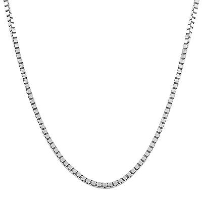 JLUXS 40 CM 16 INCHES 1MM 925 STERLING SILVER BOX CHAIN