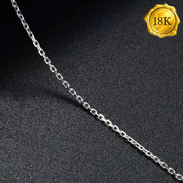 JLUXS 45 CM 18 INCHES AU750 18KT SOLID WHITE GOLD TRACE NECKLACE