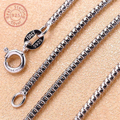 JLUXS 55 CM 22 INCHES 925 WHITE STERLING SILVER POPCORN NECKLACE