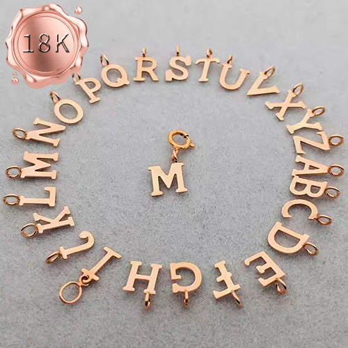 JLUXS PERSONALIZED INITIAL LETTER 18KT SOLID GOLD PENDANT (CHOOSES THE LETTER UPON CHECKOUT)