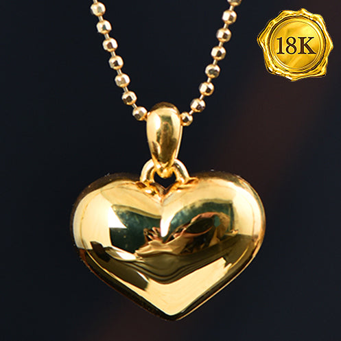 JLUXS 18KT SOLID GOLD HEART SHAPED PENDANT 18KT SOLID GOLD PENDANT