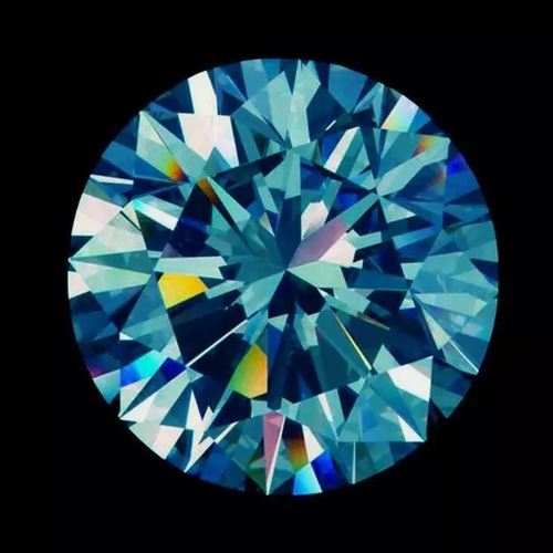 JLUXS Loose 5.00 Ct 11mm VVS Vivid Blue Color Round Brilliant Loose Moissanite Diamond (with Certificate)