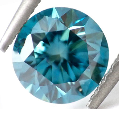 JLUXS 4MM 0.24 CT GENUINE BLUE DIAMOND ROUND CUT LOOSE