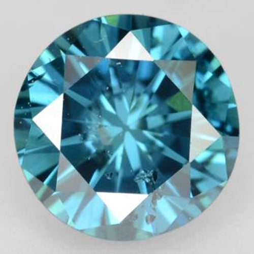 JLUXS 5MM 0.47 CT GENUINE BLUE DIAMOND ROUND CUT LOOSE