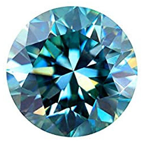 JLUXS 5MM 0.47 CT GENUINE BLUE DIAMOND ROUND CUT LOOSE