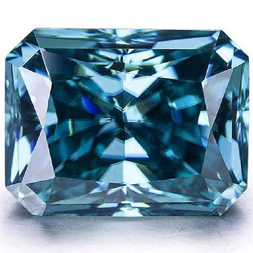 JLUXS Loose 1.00 Ct VVS/D Radiant Cut Loose Blue Diamond Moissanite (with GRA Certificate)