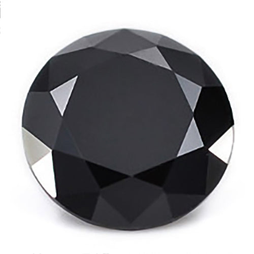 JLUXS Loose 1.00 Ct 6.5mm VS Round Brilliant Loose Black Moissanite Diamond (with Certificate)