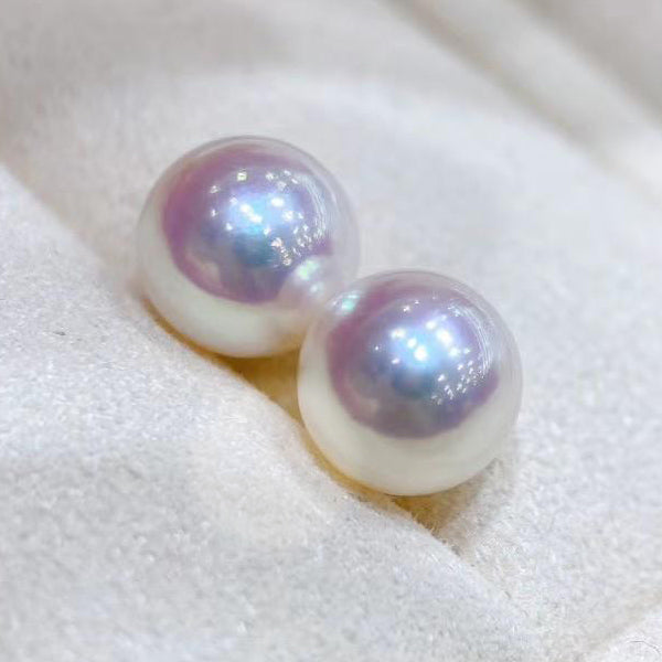 JLUXS 7MM FRESH WATER PEARL 18KT SOLID GOLD EARRINGS STUD