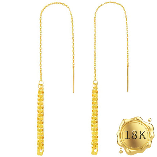 JLUXS PHOENIX TAIL 18KT SOLID GOLD DANGLE EARRINGS