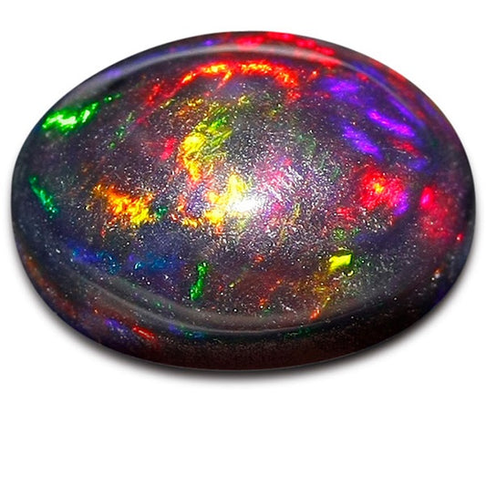 JLUXS OVAL CUT 5X7MM NATURAL ETHIOPIAN BLACK OPAL LOOSE GEMSTONE