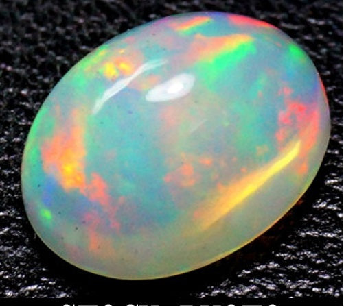 JLUXS OVAL CUT 8X10MM NATURAL ETHIOPIAN BLACK OPAL LOOSE GEMSTONE