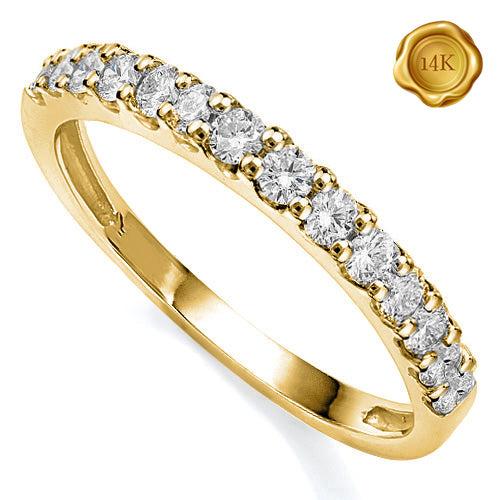 JLUXS 1/2 CT LAB GROWN DIAMOND 14KT SOLID YELLOW GOLD BAND RING