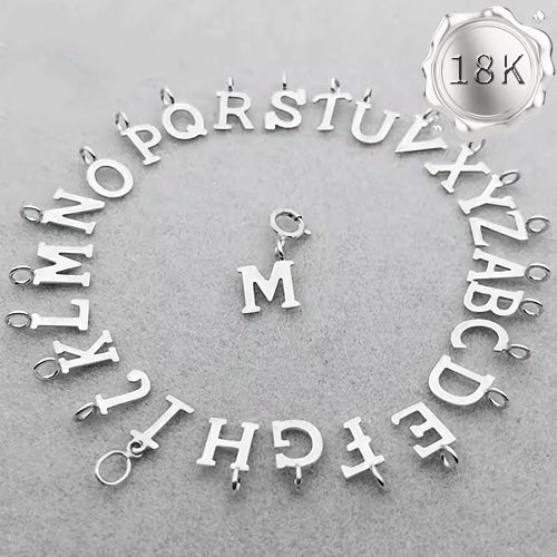 JLUXS PERSONALIZED INITIAL LETTER 18KT SOLID GOLD PENDANT (CHOOSES THE LETTER UPON CHECKOUT)