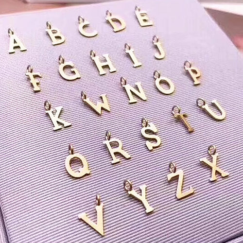 JLUXS PERSONALIZED INITIAL LETTER 18KT SOLID YELLOW GOLD PENDANT (CHOOSES THE LETTER UPON CHECKOUT)