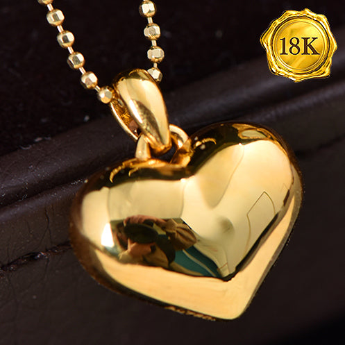 JLUXS 18KT SOLID GOLD HEART SHAPED PENDANT 18KT SOLID GOLD PENDANT