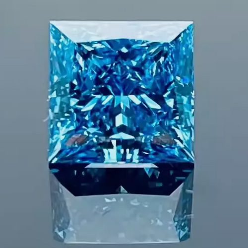 JLUXS Loose 1.00 Ct 5.5mm VVS/D Princess Brilliant Cut Loose Blue Moissanite Diamond (with Certificate)