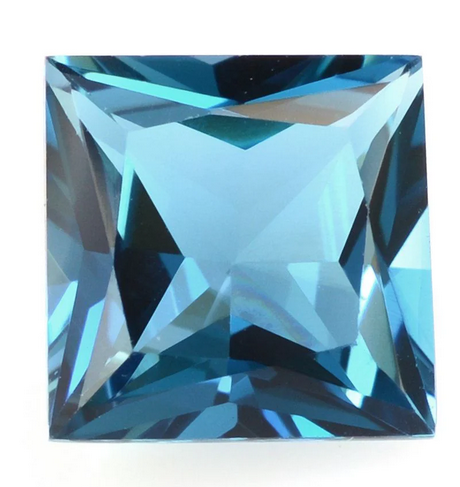 JLUXS SQUARE CUT 3.63 CT LONDON BLUE TOPAZ (VS) LOOSE GEMSTONE