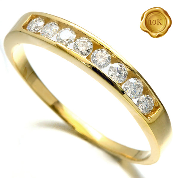 JLUXS DIAMOND MOISSANITE (VVS) 10KT SOLID YELLOW GOLD WEDDING RING