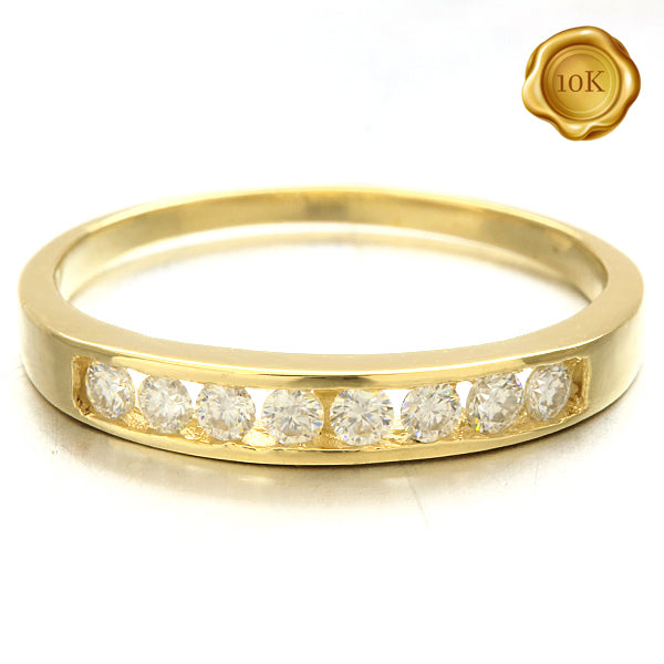 JLUXS DIAMOND MOISSANITE (VVS) 10KT SOLID YELLOW GOLD WEDDING RING