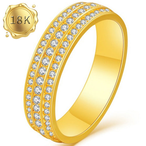 JLUXS Ring Size Options: US 6 - US 8 ! UNIQUE SPARKLING DESIGN 18KT GOLD PLATED RING